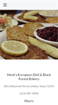 Mobile Screenshot of henksblackforestbakery.com